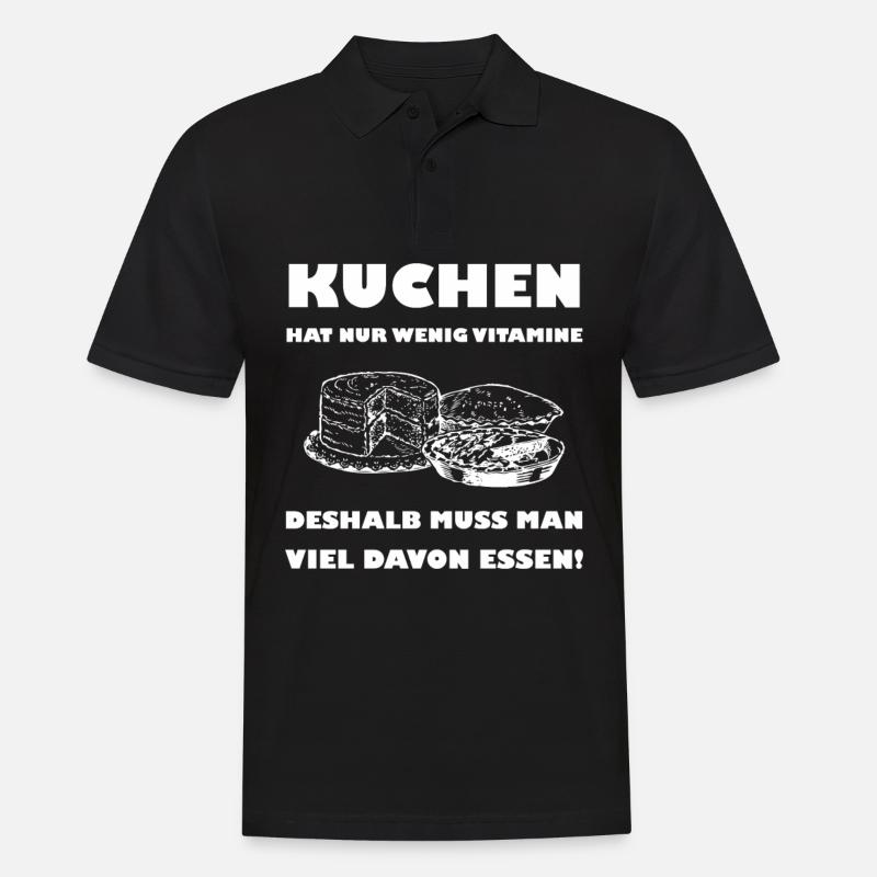 Kuchen hat wenig Vitamine. - Männer Poloshirt - Schwarz