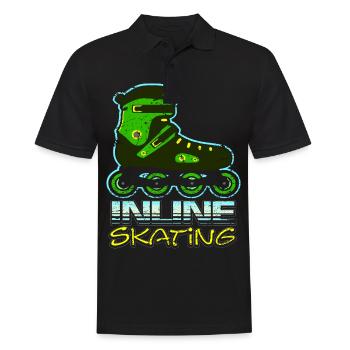 Inline Skates - Männer Poloshirt - Schwarz - Vorne - Kai (181cm)