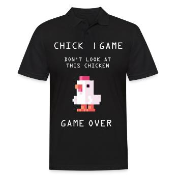 Chicken Game - Men's Polo Shirt - black - Front - Kai (181cm)
