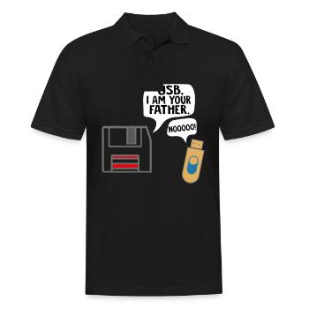 Computer Programmer Nerd USB I at your father - Men's Polo Shirt - black - Front - Kai (181cm)