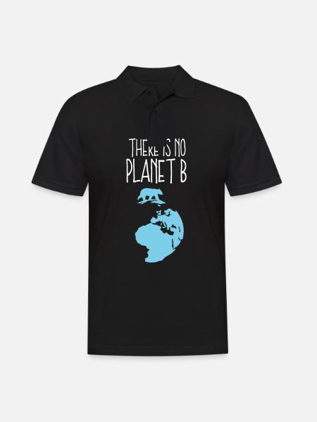 Il n'y a aucun T-shirt de cadeau de protection de l'environnement de la planète B - Polo Homme - noir