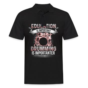 Schlagzeug Schlagzeuger Drumming is importanter - Männer Poloshirt - Schwarz - Vorne - Kai (181cm)