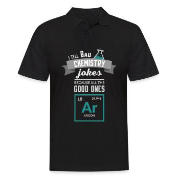 Chemistry Chemist Saying Jokes Argon Gift - Men's Polo Shirt - black - Front - Kai (181cm)