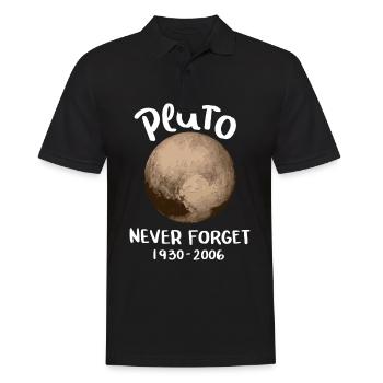 Cadeau Pluto Never Forget Astronomy Planet 9 - Polo Homme - noir - Devant - Kai (181cm)