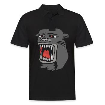 Black Panther head tattoo tattoo artist gift - Men's Polo Shirt - black - Front - Kai (181cm)