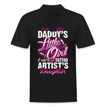 Tochter Vater Tattoo Tätowierer Geschenk - Männer Poloshirt - Schwarz - Vorne - Kai (181cm)