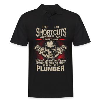 Beruf Klempner Spengler Installateur Geschenk - Männer Poloshirt - Schwarz - Vorne - Kai (181cm)