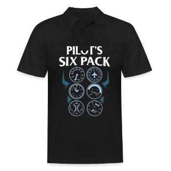 Six-pack pilote de ligne pilote pilote cadeau - Polo Homme - noir - Devant - Kai (181cm)