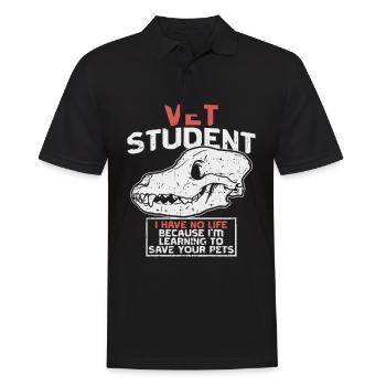 Veterinary Veterinarian Student Study Gift - Men's Polo Shirt - black - Front - Kai (181cm)
