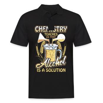 Chimie Chimiste Bière Solution D'alcool Cadeau - Polo Homme - noir - Devant - Kai (181cm)