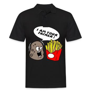 Ich bin dein Vater Kartoffel Pommes Papa Dad Geek - Männer Poloshirt - Schwarz - Vorne - Kai (181cm)