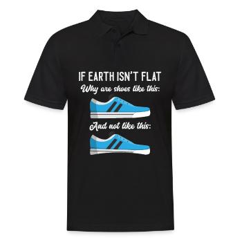 Flat Earth Schuhe - Flache Erde Geschenk T-Shirt - Männer Poloshirt - Schwarz - Vorne - Kai (181cm)
