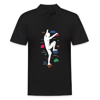 Kletterer klettern Hallenklettern Geschenk - Männer Poloshirt - Schwarz - Vorne - Kai (181cm)