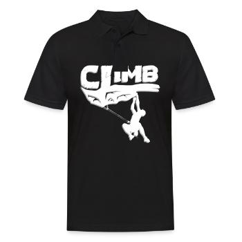Kletterer klettern Boulderer bouldern Geschenk - Männer Poloshirt - Schwarz - Vorne - Kai (181cm)