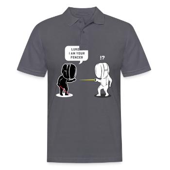 Fencing Fencer fencer Florett Degen gift - Men's Polo Shirt - charcoal grey - Front - Nico (186cm)