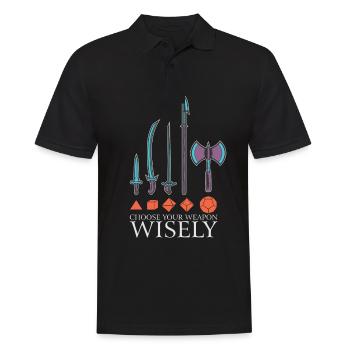 Board Game RPG RPG Board Games larp D20 - Men's Polo Shirt - black - Front - Kai (181cm)