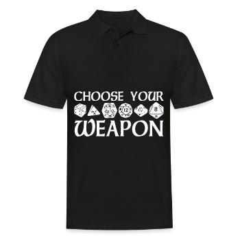 Board Game RPG RPG Board Games larp D20 - Men's Polo Shirt - black - Front - Kai (181cm)
