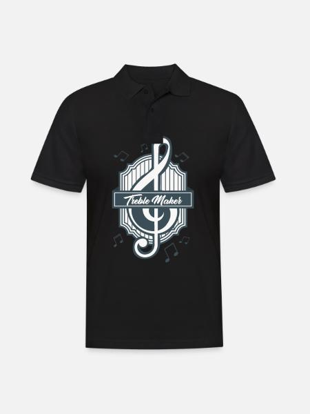 Music Clef Music Teacher Band Treble Maker - Men's Polo Shirt - black