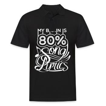 Musik Notenschlüssel Musiklehrer Band Orchester - Männer Poloshirt - Schwarz - Vorne - Kai (181cm)