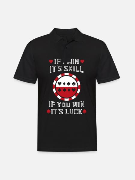 Poker poker card game pokerface chip poker chip - Men's Polo Shirt - black