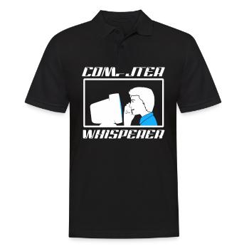 Programmierer Informatiker Computer Whisperer - Männer Poloshirt - Schwarz - Vorne - Kai (181cm)
