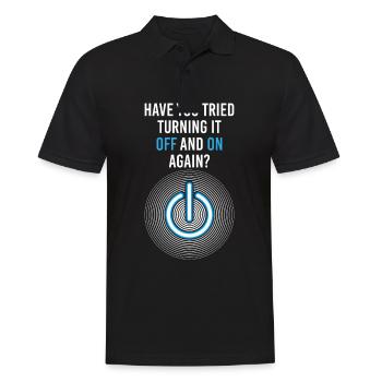 Programmierer Coder Informatiker Nerd Geek Support - Männer Poloshirt - Schwarz - Vorne - Kai (181cm)