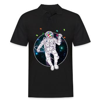Autist Autisten Autismus Asperger Astronaut - Männer Poloshirt - Schwarz - Vorne - Kai (181cm)