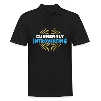 Méditation intrigue de nerd geek méditant - Polo Homme - noir - Devant - Kai (181cm)