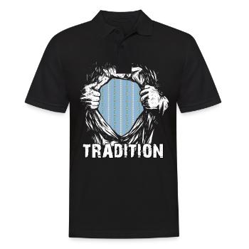 Schweiz Tradition Patriot Edelweisshemd Held - Männer Poloshirt - Schwarz - Vorne - Kai (181cm)
