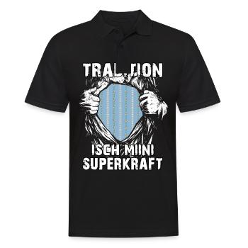 Schweiz Tradition Patriot Edelweisshemd Held - Männer Poloshirt - Schwarz - Vorne - Kai (181cm)