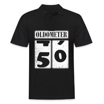 50th birthday 50 years Oldometer Happy Birthday - Men's Polo Shirt - black - Front - Kai (181cm)