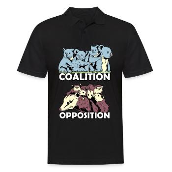 Koala coalition opossum opposition animals zoo - Men's Polo Shirt - black - Front - Kai (181cm)