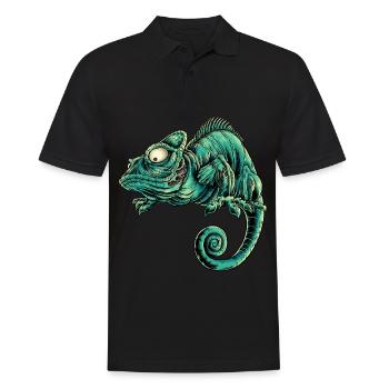 Chamäleon Dschungel Madagaskar Afrika Leguan - Männer Poloshirt - Schwarz - Vorne - Kai (181cm)