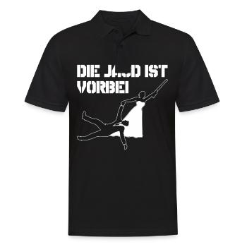 JGA Junggesellenabschied Polterabend Jagd vorbei - Männer Poloshirt - Schwarz - Vorne - Kai (181cm)