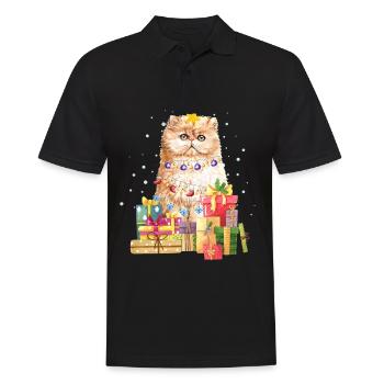 Grumpy Cat Cat Christmas Ugly Xmas - Men's Polo Shirt - black - Front - Kai (181cm)