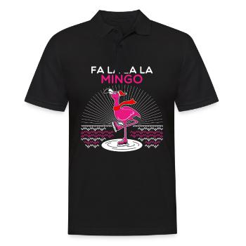 Flamingo Ugly Xmas Sweater Geschenk Christmas - Männer Poloshirt - Schwarz - Vorne - Kai (181cm)
