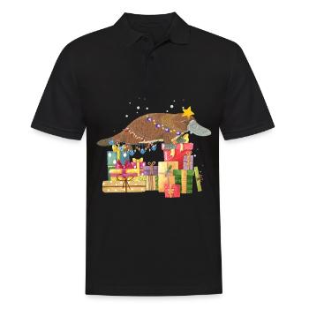 Ornithorynque Australie Noël Noël laid - Polo Homme - noir - Devant - Kai (181cm)