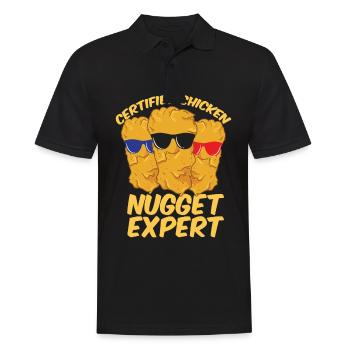 Chicken nuggets expert eating fast food - Men's Polo Shirt - black - Front - Kai (181cm)