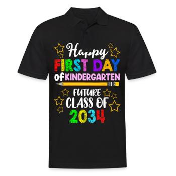 Hello Kindergarten First Day Of Kindergarten - Men's Polo Shirt - black - Front - Kai (181cm)