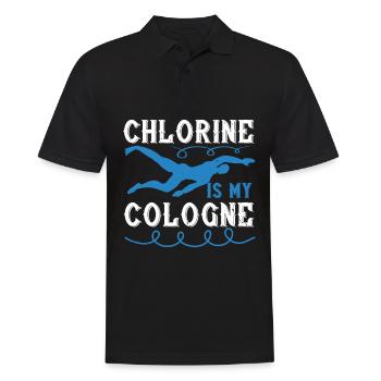 Schwimmen Chlor ist mein Eau de Cologne - Männer Poloshirt - Schwarz - Vorne - Kai (181cm)