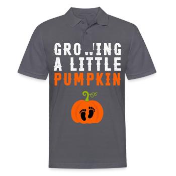 Growing a Little Pumpkin - Men's Polo Shirt - charcoal grey - Front - Nico (186cm)