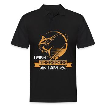 Angler I fish that's why I'm - Men's Polo Shirt - black - Front - Kai (181cm)