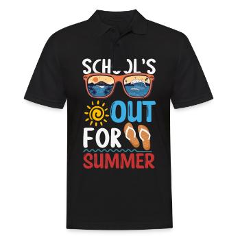 Retro Last Day Of School Schools Out For Summer - Männer Poloshirt - Schwarz - Vorne - Kai (181cm)