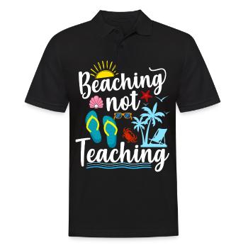 Beaching pas enseigner drôle Dernier jour d’école - Polo Homme - noir - Devant - Kai (181cm)