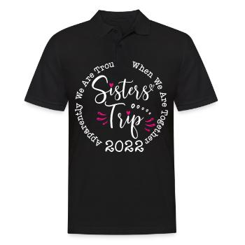Sisters Road Trip 2022 Apparemment nous sommes en difficulté - Polo Homme - noir - Devant - Kai (181cm)