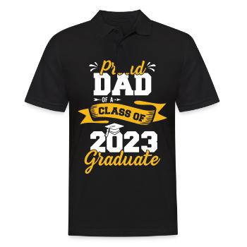 Fier père d’un diplômé de la promotion 2023 - Polo Homme - noir - Devant - Kai (181cm)