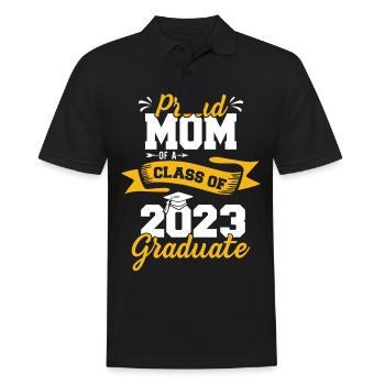 Proud mom of a Class of 2023 Graduate - Men's Polo Shirt - black - Front - Kai (181cm)