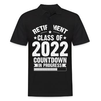 Classe de retraite de 2022 Compte à rebours en cours - Polo Homme - noir - Devant - Kai (181cm)