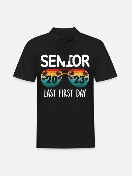 Senior last first day - Men's Polo Shirt - black