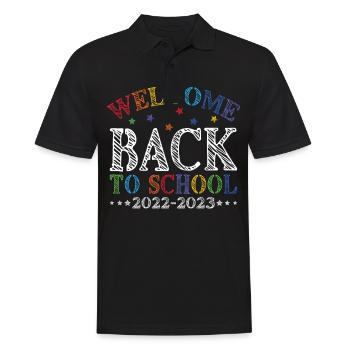 welcome back to school 2022 2023 - Männer Poloshirt - Schwarz - Vorne - Kai (181cm)